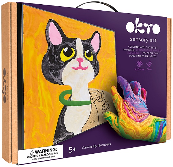 Set de colorat cu lut: Pisica