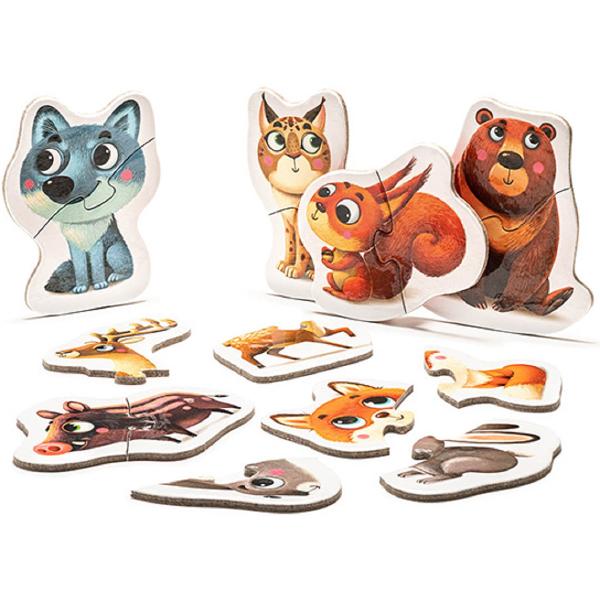 Set puzzle 8in1: Animalute de la munte