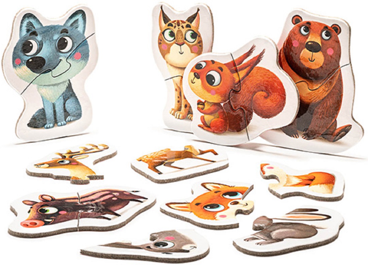 Set puzzle 8in1: Animalute de la munte
