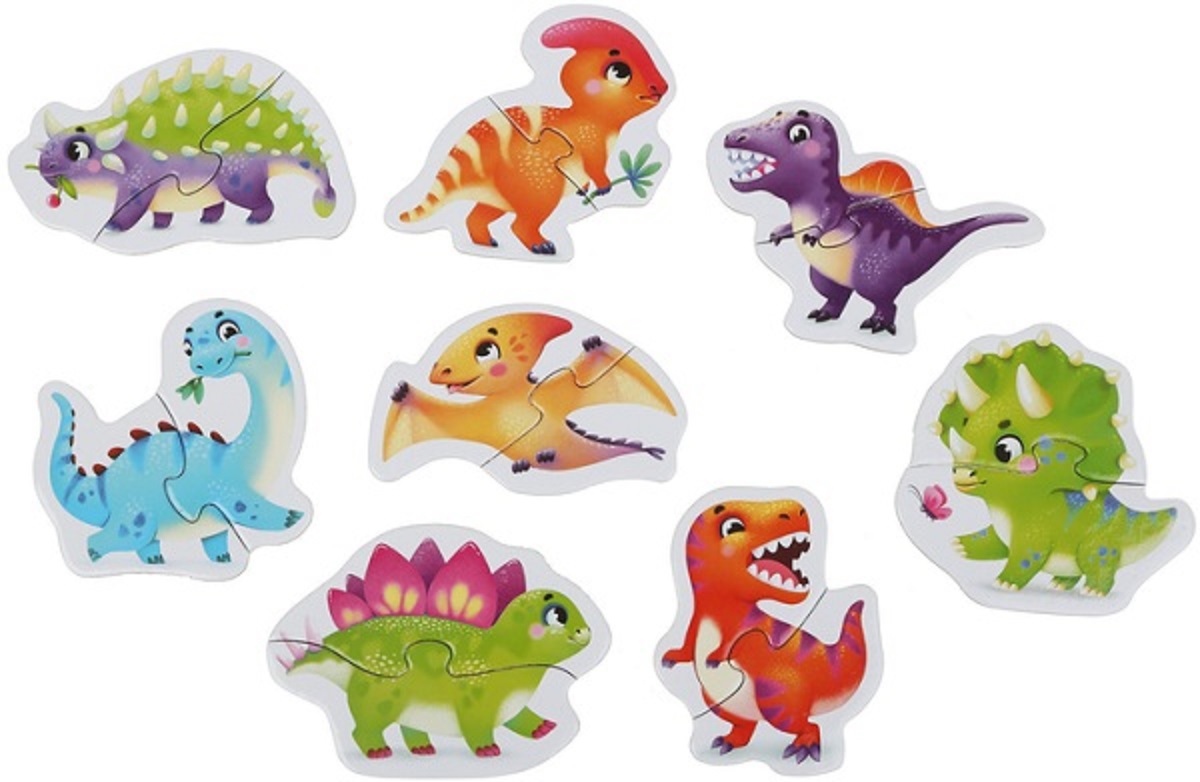 Set puzzle 8in1: Dinozauri