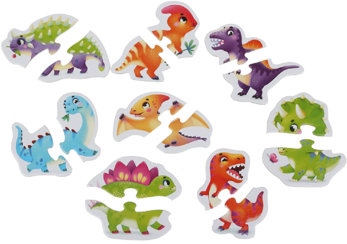 Set puzzle 8in1: Dinozauri