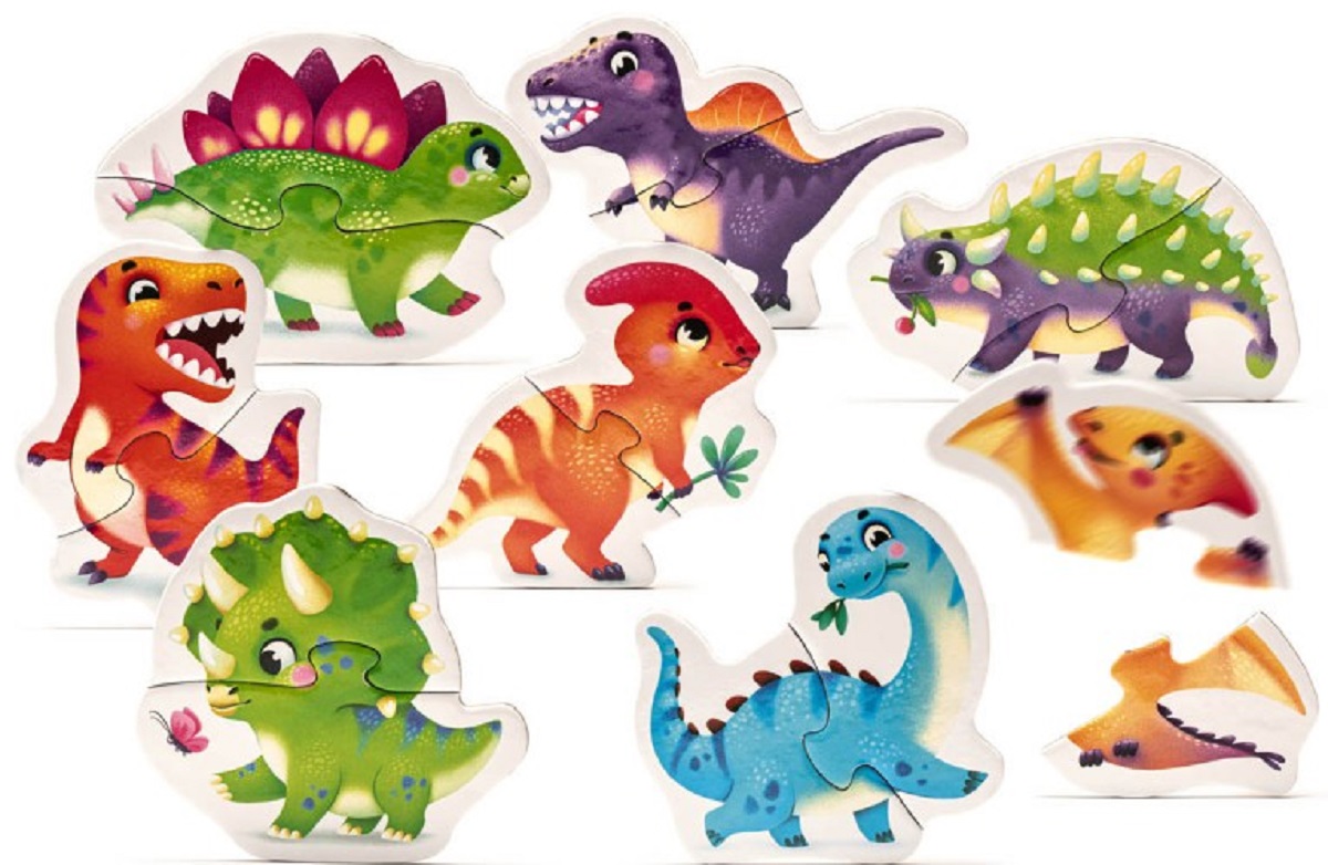 Set puzzle 8in1: Dinozauri