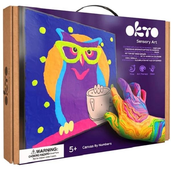 Set de colorat cu lut: Bufnita
