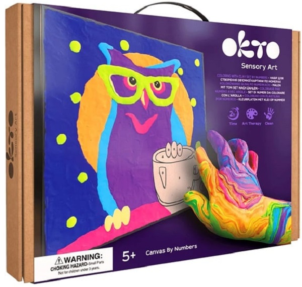 Set de colorat cu lut: Bufnita