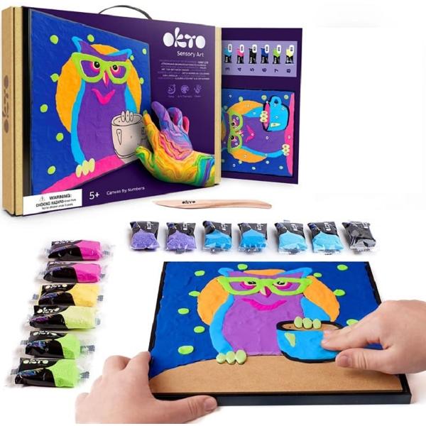 Set de colorat cu lut: Bufnita