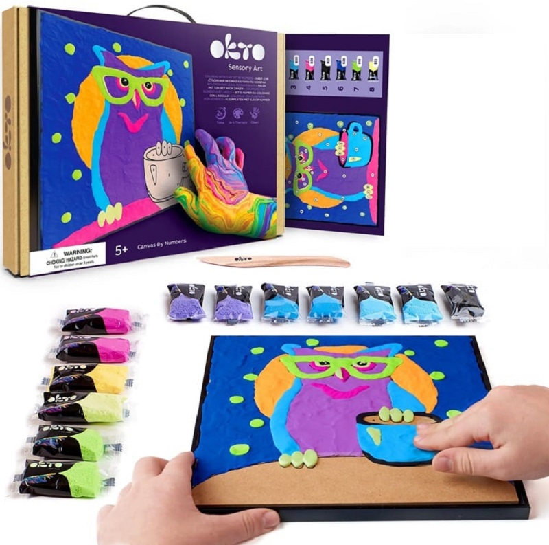Set de colorat cu lut: Bufnita