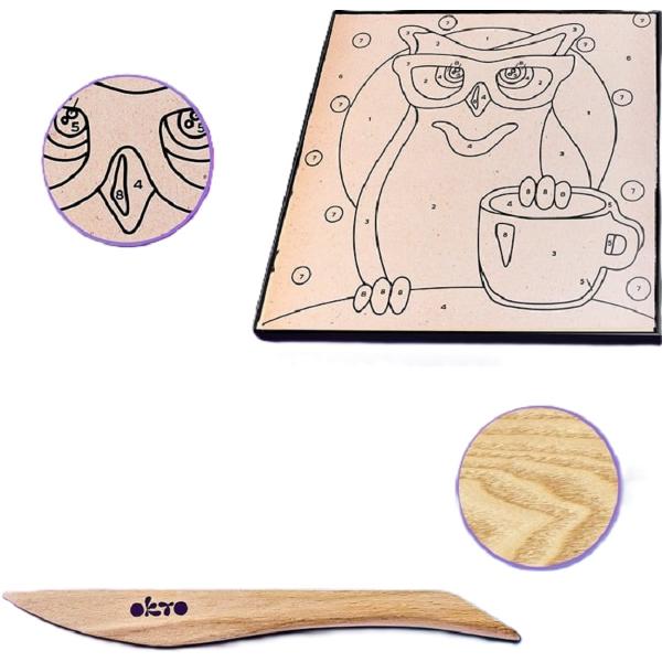 Set de colorat cu lut: Bufnita