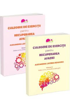 Coperta cărții 'Culegere de exerciții pentru recuperarea afaziei Vol.1+ Vol.2 - Alexandra Lavinia Rogozea'