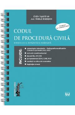 Coperta cărții Codul de procedura civila Act.1 Octombrie 2025 Ed. Spiralata Ed.2 - Vasile Bozesan
