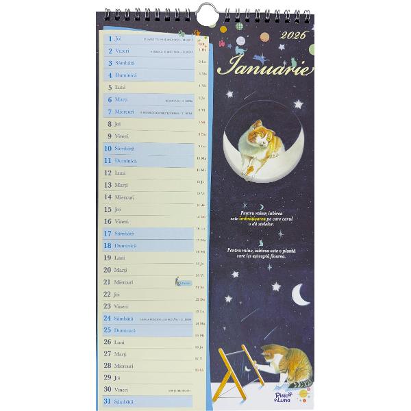 Calendar 2026: Pisica si Luna