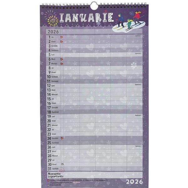 Calendar 2026: Plannerul familiei