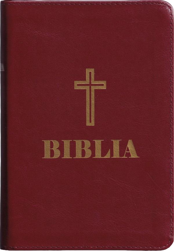 Biblia cu fermoar grena Ed.2025