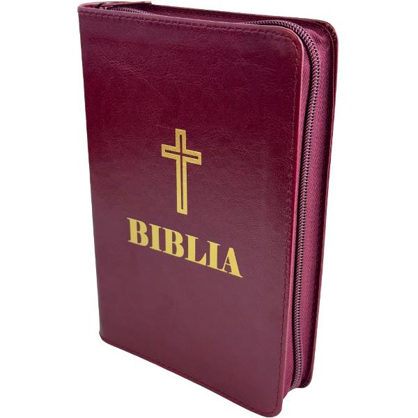 Biblia cu fermoar grena Ed.2025