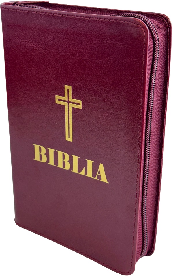 Biblia cu fermoar grena Ed.2025