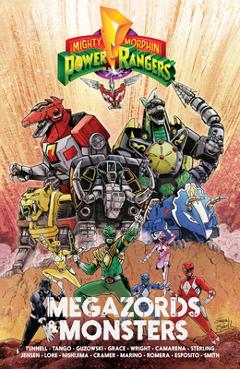 Coperta cărții 'Mighty Morphin Power Rangers: Megazords and Monsters - Zoe Tunnell'