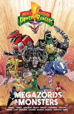 Coperta cărții 'Mighty Morphin Power Rangers: Megazords and Monsters - Zoe Tunnell'