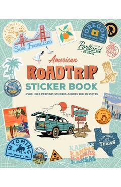Coperta cărții 'American Road Trip Sticker Book -'
