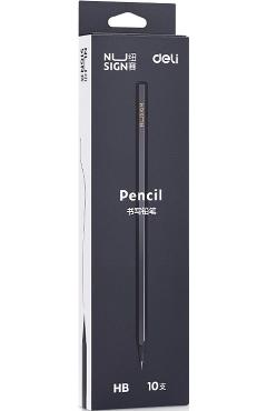 Imaginea produsului 'Set 10 creioane grafit HB lemn negru'