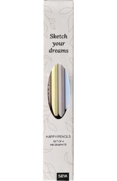 Imaginea produsului 'Set 4 creioane HB. Happy Pencils'