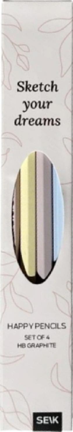 Set 4 creioane HB. Happy Pencils