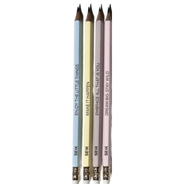 Set 4 creioane HB. Happy Pencils
