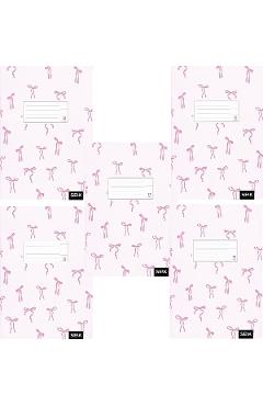 Imaginea produsului 'Set 5 caiete dictando 12 file. Fundițe roz'