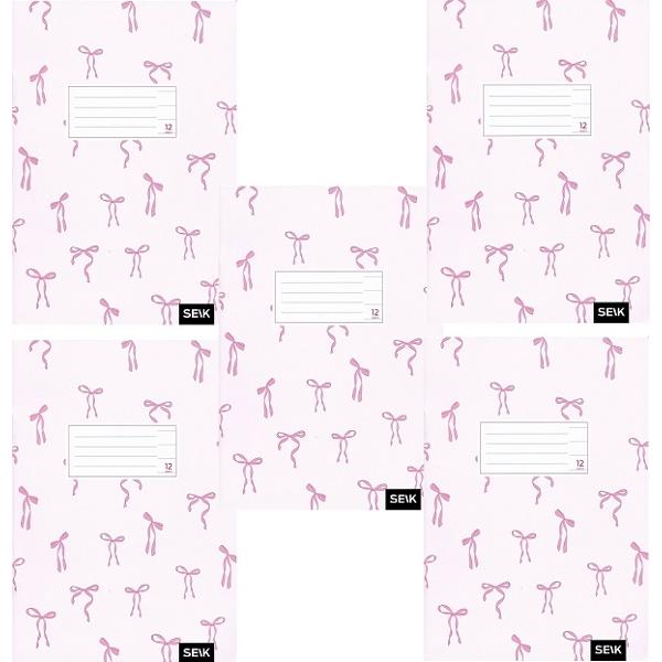 Set 5 caiete dictando 12 file. Fundite roz