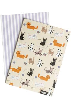 Imaginea produsului 'Set 2 caiete liniatura punctata: Kitties and Happiness'