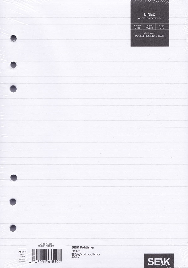 Pagini liniate pentru planificator