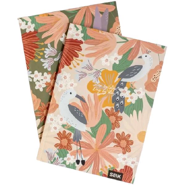  Set 2 caiete liniatura punctata: Jungla si pasari