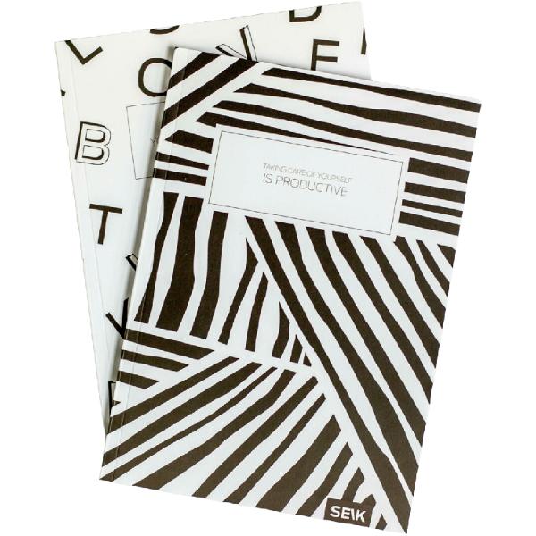 Set 2 caiete liniatura punctata: Black and White