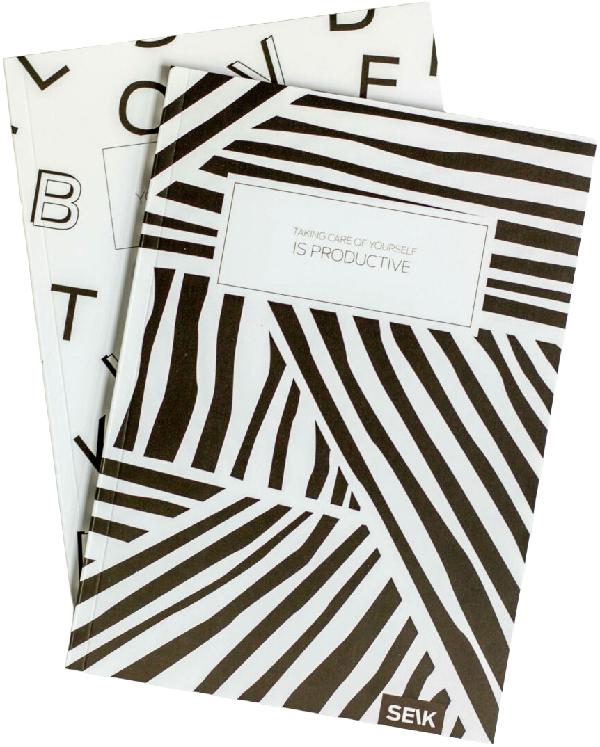 Set 2 caiete liniatura punctata: Black and White