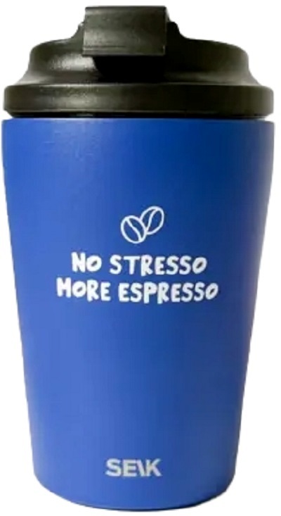 Termos albastru. No stresso more espresso