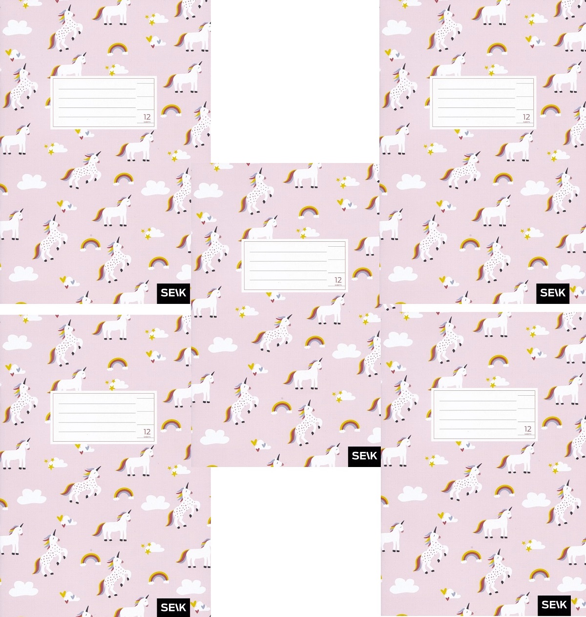 Set 5 caiete dictando 12 file. Unicorn