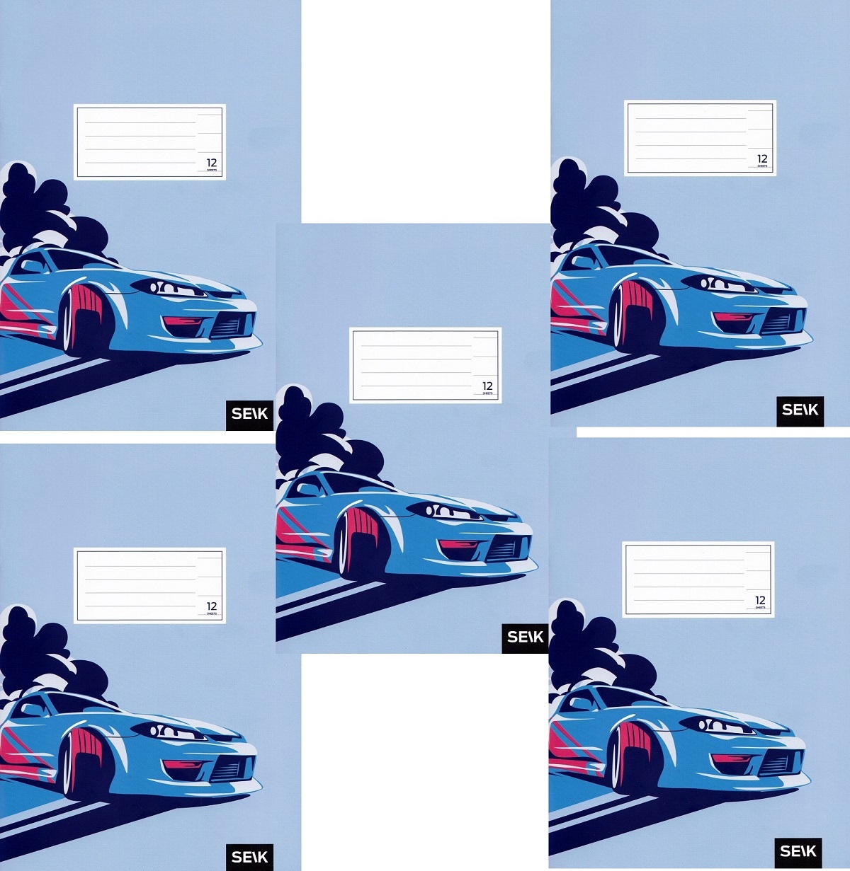 Set 5 caiete dictando 12 file. Masina