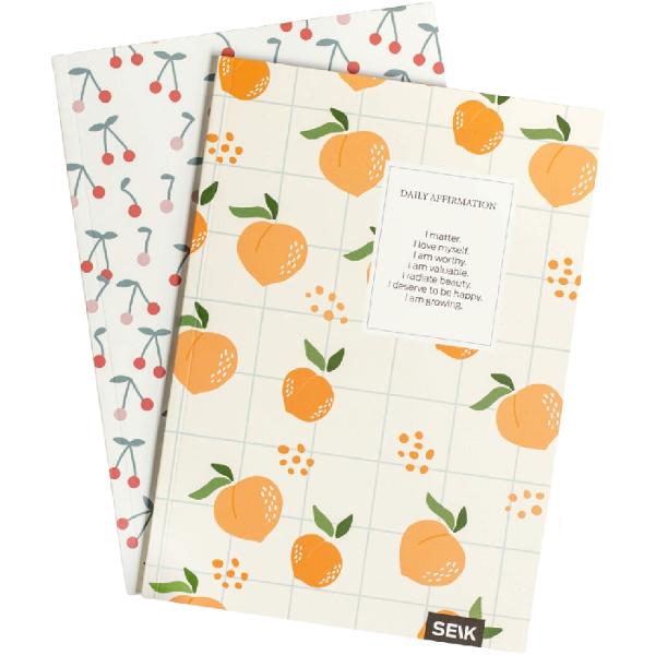 Set 2 caiete dictando si matematica: Piersici si cirese