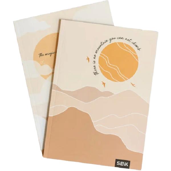 Set 2 caiete liniatura punctata: Sun and Magic