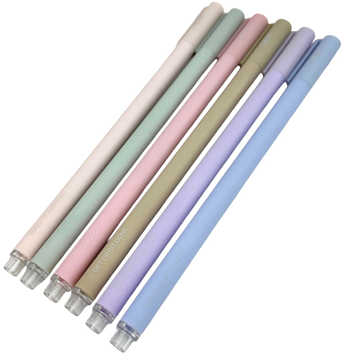 Set 6 pixuri culori pastel. Happy Pens