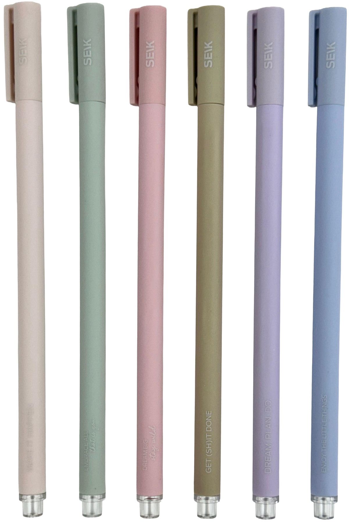 Set 6 pixuri culori pastel. Happy Pens