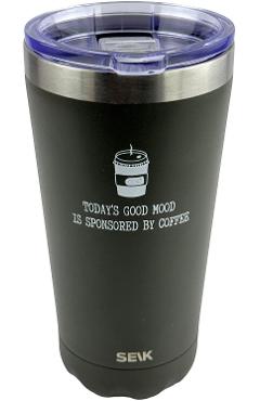 Poza produsului Termos gri. Today's good mood is sponsored by coffee