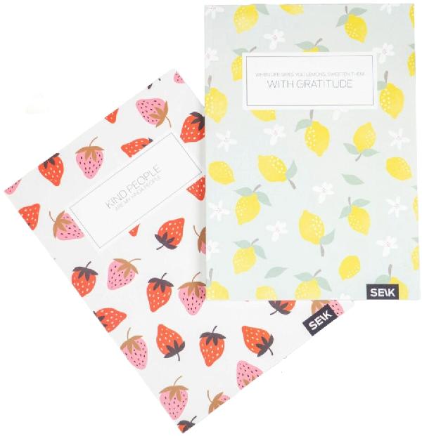 Set 2 caiete liniatura punctata: Capsuni si lamai