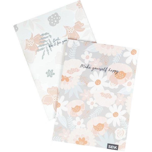 Set 2 caiete liniatura punctata: Girl, Make Yourself Happy