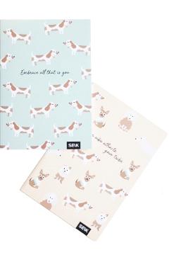 Imaginea produsului 'Set 2 caiete liniatură punctată: Dogs and Puppies'