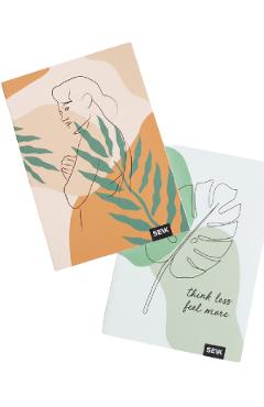 Imaginea produsului 'Set 2 caiete liniatura punctata: Think Less and Feel More'