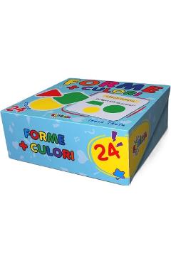 Coperta cărții 'Forme + culori. 24 jetoane - Inesa Tăutu'