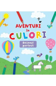 Coperta cărții 'Aventuri în culori. Desenul perfect'