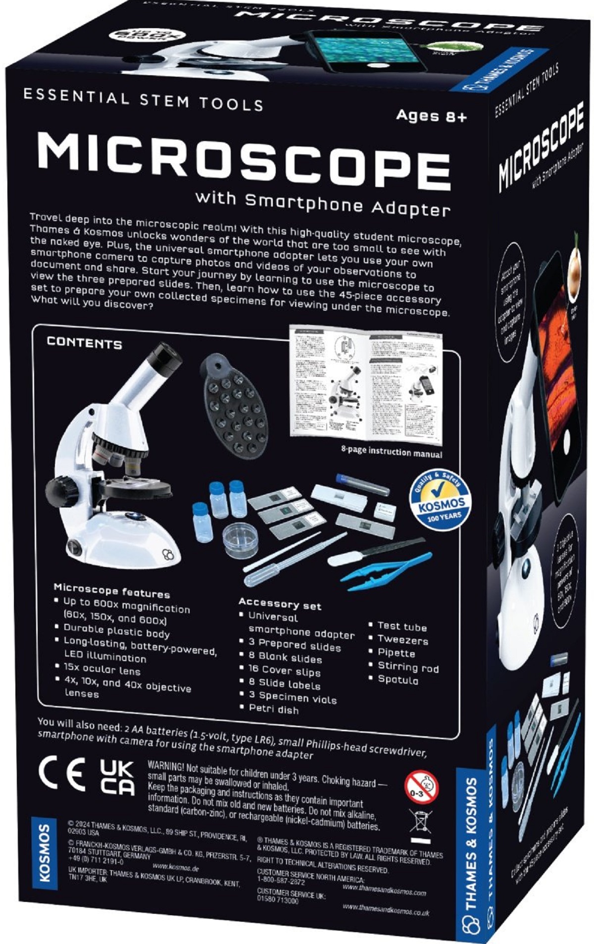 Microscop 600x cu adaptor smartphone