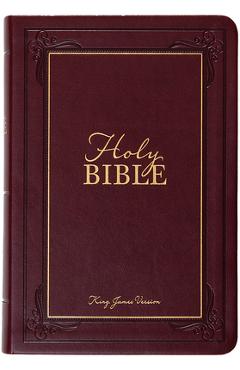 Coperta cărții 'KJV Holy Bible Giant Print Compact Garnet -'