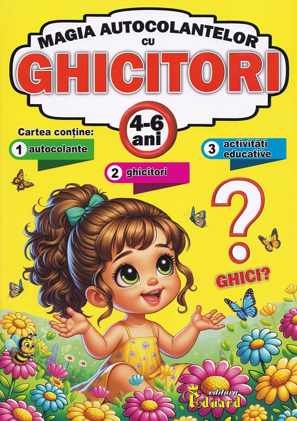 Magia autocolantelor cu ghicitori 4-6 ani