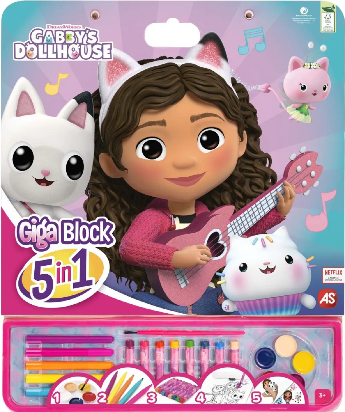 Set pentru desen. Giga block. Gabby's Dollhouse 5 in 1